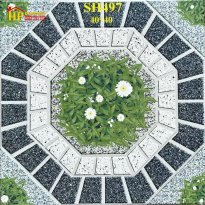 GẠCH SÂN VƯỜN 40X40 CỎ BÔNG HÌNH THÔI 497 GIA RẺ