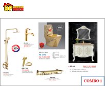COMBO 6 MÓN THIẾT BỊ VỆ SINH MÀU VÀNG CAO CẤP GIÁ RẺ