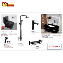 COMBO 6 MÓN THIẾT BỊ VỆ SINH MÀU ĐEN CAO CẤP GIÁ RẺ