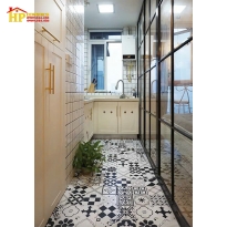 GẠCH ỐP LÁT 30X30 TRANG TRÍ BÔNG CỔ ĐIỂN TRẮNG ĐEN CAO CẤP GIÁ RẺ