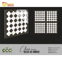 GẠCH LÁT NỀN 80X80 TRANG TRÍ CARO TRẮNG 8802