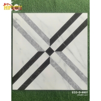 GẠCH LÁT NỀN 80X80 TRANG TRÍ TRẮNG ĐEN CHÉO 8801 CAO CẤP GIÁ RẺ