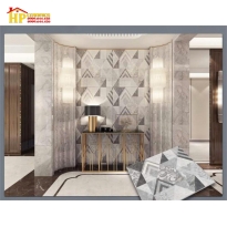 GẠCH LÁT NỀN 80X80 TRANG TRÍ HÌNH TAM GIÁC NHỎ 803MX