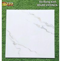 GẠCH LÁT NỀN 80X80 TRẮNG VÂN KHÓI VÀNG 8777 CAO CẤP GIÁ RẺ