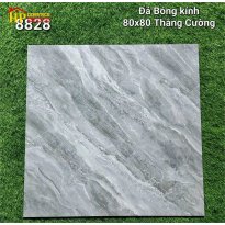 GẠCH LÁT NỀN 80X80 VÂN ĐÁ MARBLE XÁM ĐẬM 8828 CAO CẤP GIÁ RẺ