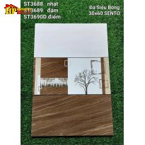 GẠCH ỐP TƯỜNG 30X60 VÂN ĐÁ XÉO NÂU 3688 CAO CẤP GIÁ RẺ