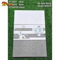 GẠCH ỐP TƯỜNG 30X60 VÂN ĐÁ XÁM ĐẬM LỢT ST3691 CAO CẤP GIÁ RẺ