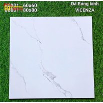GẠCH LÁT NỀN 60X60 TRẮNG VÂN KHÓI 60801 CAO CẤP GIÁ RẺ