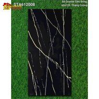 GẠCH LÁT NỀN 60X120 ĐEN TIA CHỚP 612008 CAO CẤP GIÁ RẺ