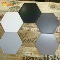 GẠCH LÁT NỀN 200X230 LỤC GIÁC XÁM ĐẬM CAO CẤP GIÁ RẺ