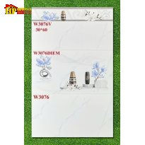 GẠCH ỐP TƯỜNG 30X60 TRẮNG VÂN KHÓI ĐIỂM BÔNG XANH 3076 CAO CẤP GIÁ RẺ