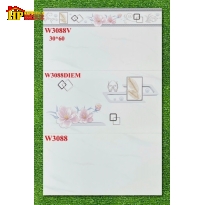 GẠCH ỐP TƯỜNG 30X60 TRẮNG VÂN KHÓI ĐIỂM BÔNG 3088 CAO CẤP GIÁ RẺ
