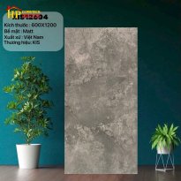 GẠCH LÁT NỀN 60X120 VÂN ĐÁ XÁM ĐẬM MATT 12604 CAO CẤP GIÁ RẺ