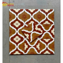 GẠCH LÁT NỀN 20X20 BÔNG GIỮA NÂU CỔ ĐIỂN CAO CẤP GIÁ RẺ
