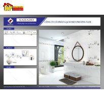 GẠCH ỐP TƯỜNG 30X60 TRẮNG VÂN KHÓI ĐIỂM BÌNH BÔNG HOA TRẮNG 3601 CAO CẤP GIÁ RẺ