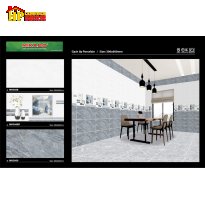 GẠCH ỐP TƯỜNG 30X60 VÂN ĐÁ XÁM ĐIỂM TRANH HƯƠU VÀNG 3668 CAO CẤP GIÁ RẺ