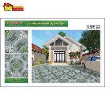 GẠCH LÁT SÂN VƯỜN 50X50 NỐI HÌNH TRÒN HOA VĂN CỎ 5504 CAO CẤP GIÁ RẺ