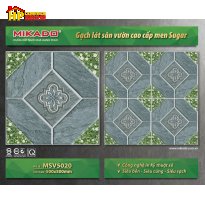 GẠCH LÁT SÂN VƯỜN 50X50 HÌNH THOI XÁM BÔNG CỎ 5020 CAO CẤP GIÁ RẺ