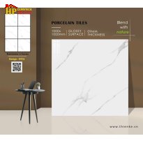 GẠCH LÁT NỀN 100X100 TRẮNG VÂN KHÓI 116 NHẬP KHẨU CAO CẤP