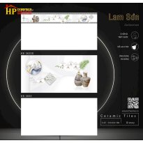 GẠCH ỐP TƯỜNG 30X60 TRẮNG TRƠN ĐIỂM BÌNH BÔNG HOA LAN 36022 CAO CẤP GIÁ RẺ