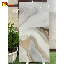 GẠCH LÁT NỀN 60X120 TRẮNG VÂN LOANG VÀNG NÂU  KHẮC KIM PHỦ MÀU12669 CAO CẤP GIÁ RẺ