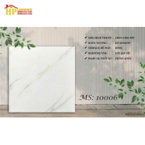 GẠCH LÁT NỀN 100X100 TRẮNG VÂN KHÓI ĐEN VÀNG CALACATTA 10006 NHẬP KHẨU CAO CẤP 