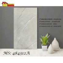 GẠCH ỐP TƯỜNG 40X80 VÂN ĐÁ XÁM KHẮC KIM 484312A CAO CẤP GIÁ RẺ