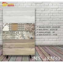 GẠCH ỐP TƯỜNG 40X80 VÂN GỖ ĐẬM LỢT MỜ ĐIỂM CỔ ĐIỂN 48M59 CAO CẤP GIÁ RẺ