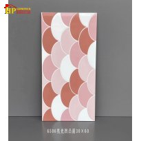 GẠCH TRANG TRÍ 30X60 VẨY CÁ HỒNG ĐẬM LỢT 6506 CAO CẤP GIÁ RẺ