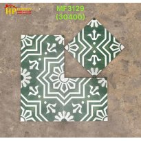 GẠCH BÔNG 30X30 MÀU XANH HOA VĂN TRẮNG CỔ XƯA 3129 CAO CẤP GIÁ RẺ
