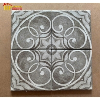 GẠCH BÔNG 20X20 HOA VĂN GHÉP TRÒN BÔNG NÂU XÁM CAO CẤP GIÁ RẺ