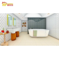 GẠCH TRANG TRÍ 30X60 LỤC GIÁC GHÉP MÀU TRẮNG 39300