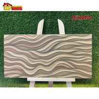 GẠCH TRANG TRÍ 30X60 SẮC MÀU NÂU ĐẤT KEM NHẠT HỌA TIẾT GỢN SÓNG UỐN LƯỢN 3D NHẬP KHẨU CAO CẤP
