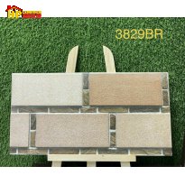GẠCH TRANG TRÍ 30X60 NÂU KEM VÀ VÀNG ĐẤT HỌA TIẾT KHỐI CHỮ NHẬT XẾP SOLE 3D NHẬP KHẨU CAO CẤP