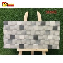 GACH TRANG TRÍ 30X60 SẮC MÀU XÁM ĐEN TRẮNG HIỆU ỨNG KHỐI VUÔNG VÁT CẠNH SOLE 3D NHẬP KHẨU CAO CẤP