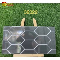 GẠCH TRANG TRÍ 30X60 SẮC ĐEN HUYỀN BÍ HỌA TIẾT TỔ ONG 3D NHẬP KHẨU CAO CẤP