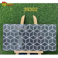 GẠCH TRANG TRÍ 30X60 SẮC ĐEN HUYỀN BÍ HỌA TIẾT HÌNH HỌC LẬP PHƯƠNG 3D NHẬP KHẨU CAO CẤP