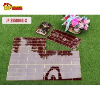 GẠCH TRANG TRÍ 25X50 KIỂU XÂY GẠCH VÂN ĐÁ MÀU ĐỎ KHẮC KIM CAO CẤP GIÁ RẺ