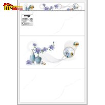 GẠCH ỐP TƯỜNG 40X80 TRẮNG VÂN KHÓI ĐIỂM BÌNH BÔNG HOA TÍM XANH CAO CẤP GIÁ RẺ