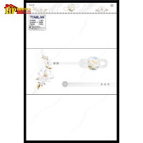 GẠCH ỐP TƯỜNG 40X80 TRẮNG VÂN VÀNG ĐIỂM BÔNG CÚC TRẮNG 48402 CAO CẤP GIÁ RẺ