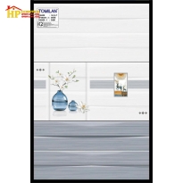 GẠCH ỐP TƯỜNG 40X80 VÂN SỌC 3D XÁM ĐẬM LỢT ĐIỂM BÌNH BÔNG XANH 48409 CAO CẤP GIÁ RẺ