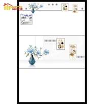 GẠCH ỐP TƯỜNG 40X80 TRẮNG TRƠN ĐIỂM BÔNG XANH 48400C CAO CẤP GIÁ RẺ
