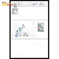 GẠCH ỐP TƯỜNG 40X80 TRẮNG VÂN KHÓI ĐIỂM BỨC TRANH SƠN THỦY 48405 CAO CẤP GIÁ RẺ
