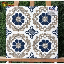 GẠCH BÔNG 40X40 BÔNG XANH VIỀN NÂU 46003 CAO CẤP GIÁ RẺ