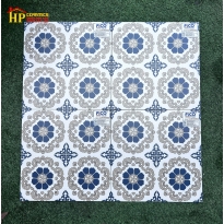 GẠCH BÔNG 40X40 BÔNG XANH VIỀN NÂU 46003 CAO CẤP GIÁ RẺ