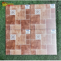GẠCH LÁT NỀN 40X40 GIẢ CỔ GHÉP BÔNG NÂU ĐẤT 46006 CAO CẤP GIÁ RẺ