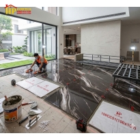 GẠCH LÁT NỀN 100X100 ĐEN TIA CHỚP 100CC51 CAO CẤP