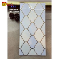 GẠCH TRANG TRÍ 30X60 MÀU XANH HOA VĂN LỒNG ĐÈN MAROC KẾT HỢP NHỦ VÀNG NHẬP KHẨU CAO CẤP