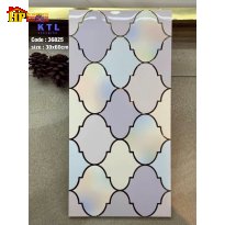 GẠCH TRANG TRÍ 30X60 SẮC TÍM HỌA TIẾT LỒNG ĐÈN KHẮC KIM NHẬP KHẨU CAO CẤP