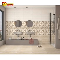 GẠCH ỐP TƯỜNG 30X60 VÂN MÂY GỖ NÂU ĐIỂM BÔNG HIỆU ỨNG 3D NHẬP KHẨU CAO CẤP